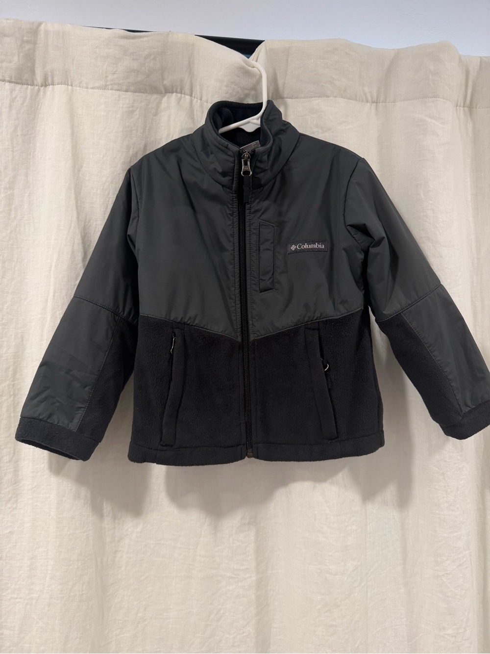 Columbia Kids Black Two-Tone Fleece & Shell Jacket